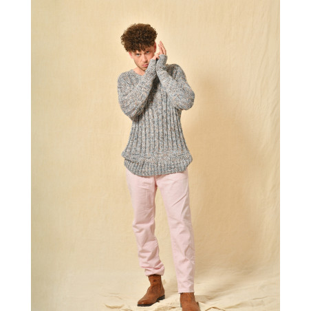 Pantalon en denim rose Maurizio Massimino