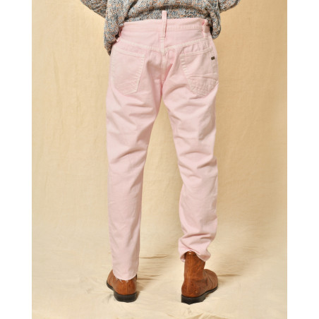 Pantalon en denim rose Maurizio Massimino