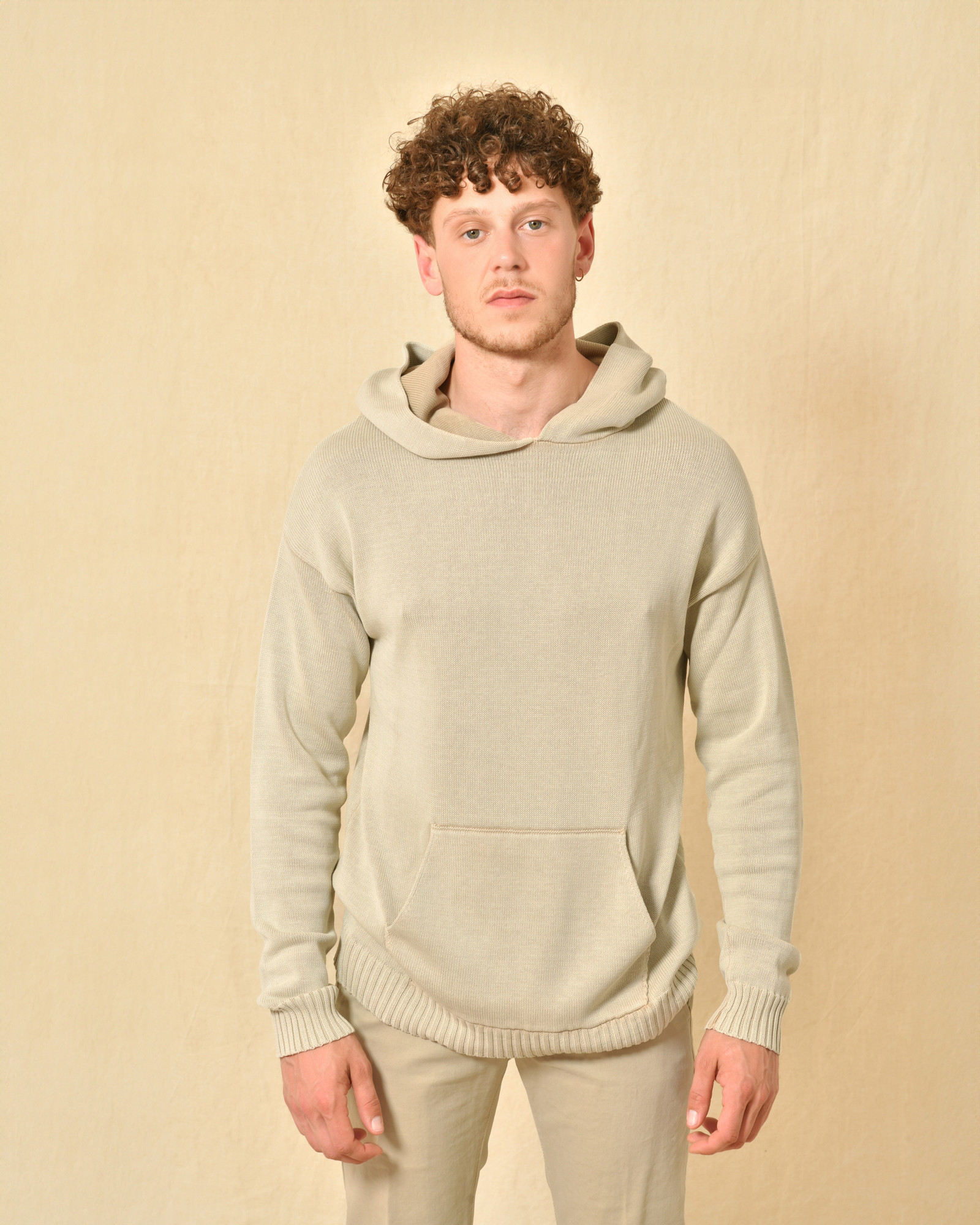 Pantalon en coton beige Re-Hash