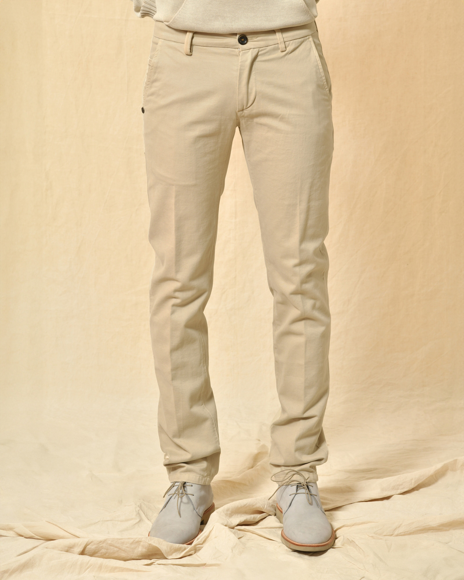 Pantalon en coton beige Re-Hash