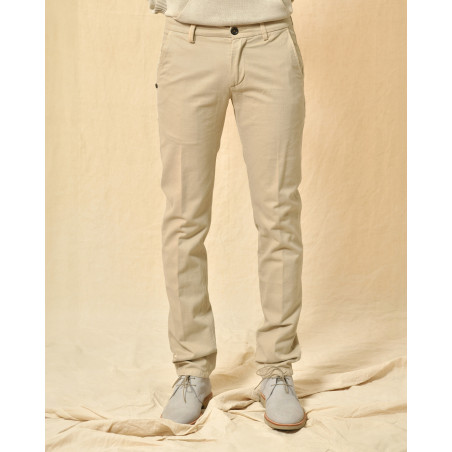 Pantalon en coton beige Re-Hash