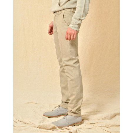 Pantalon en coton beige Re-Hash