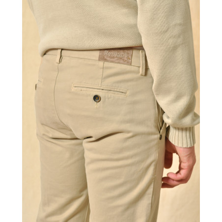 Pantalon en coton beige Re-Hash