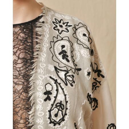 Gilet beige à motifs Parosh