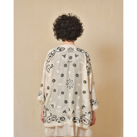 Gilet beige à motifs Parosh