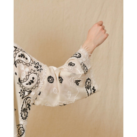 Gilet beige à motifs Parosh