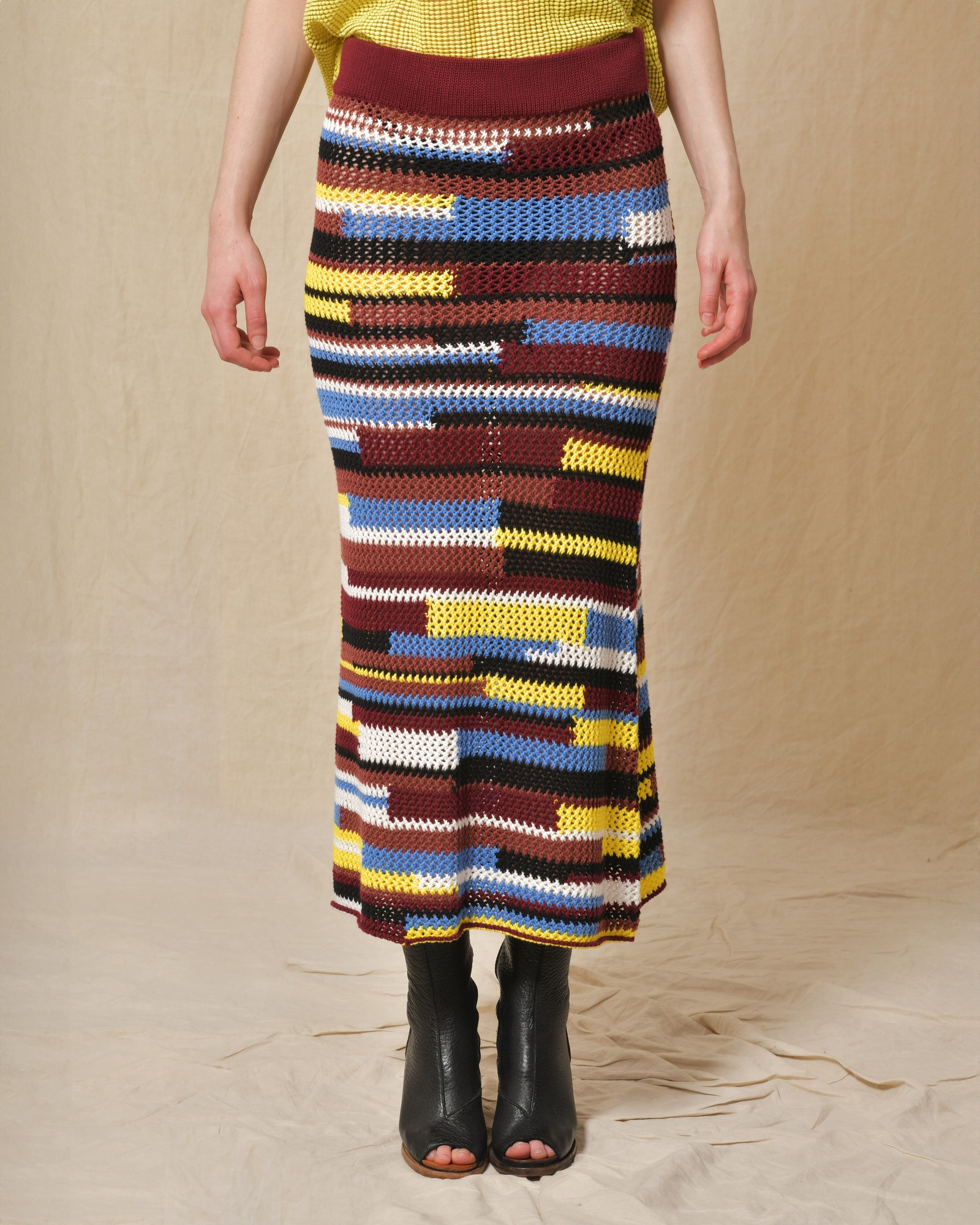 Jupe en maille multicolore Sfizio