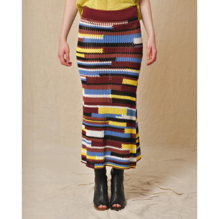 Jupe en maille multicolore Sfizio