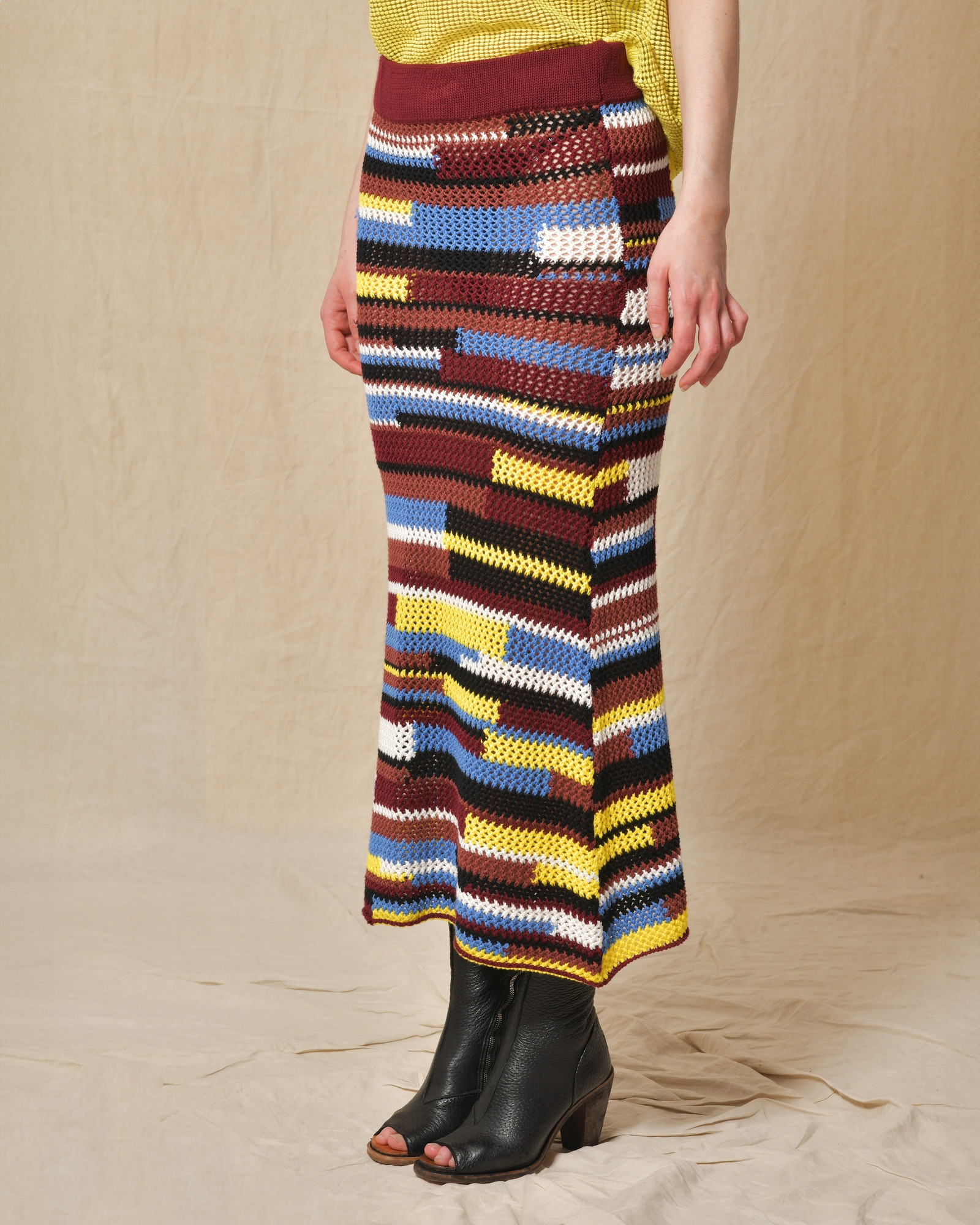 Jupe en maille multicolore Sfizio