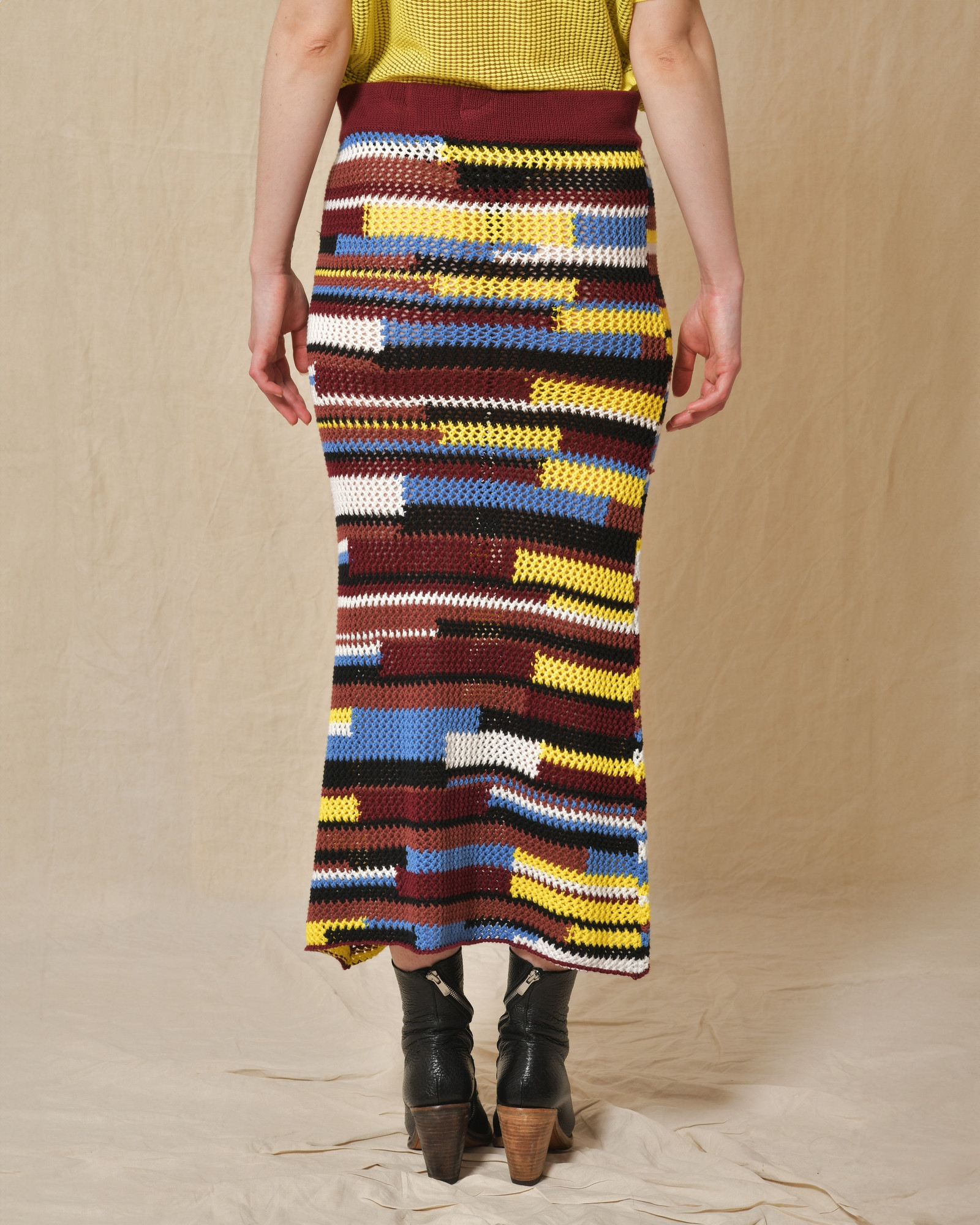 Jupe en maille multicolore Sfizio