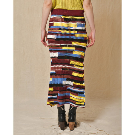 Jupe en maille multicolore Sfizio