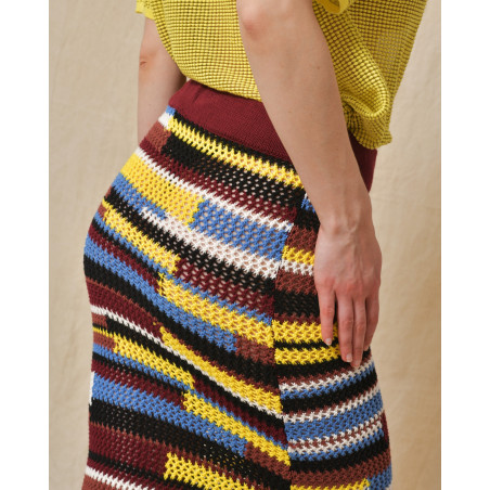 Jupe en maille multicolore Sfizio