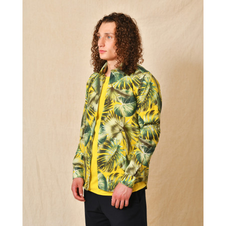 Chemise en soie jaune à motifs Lords & Fools
