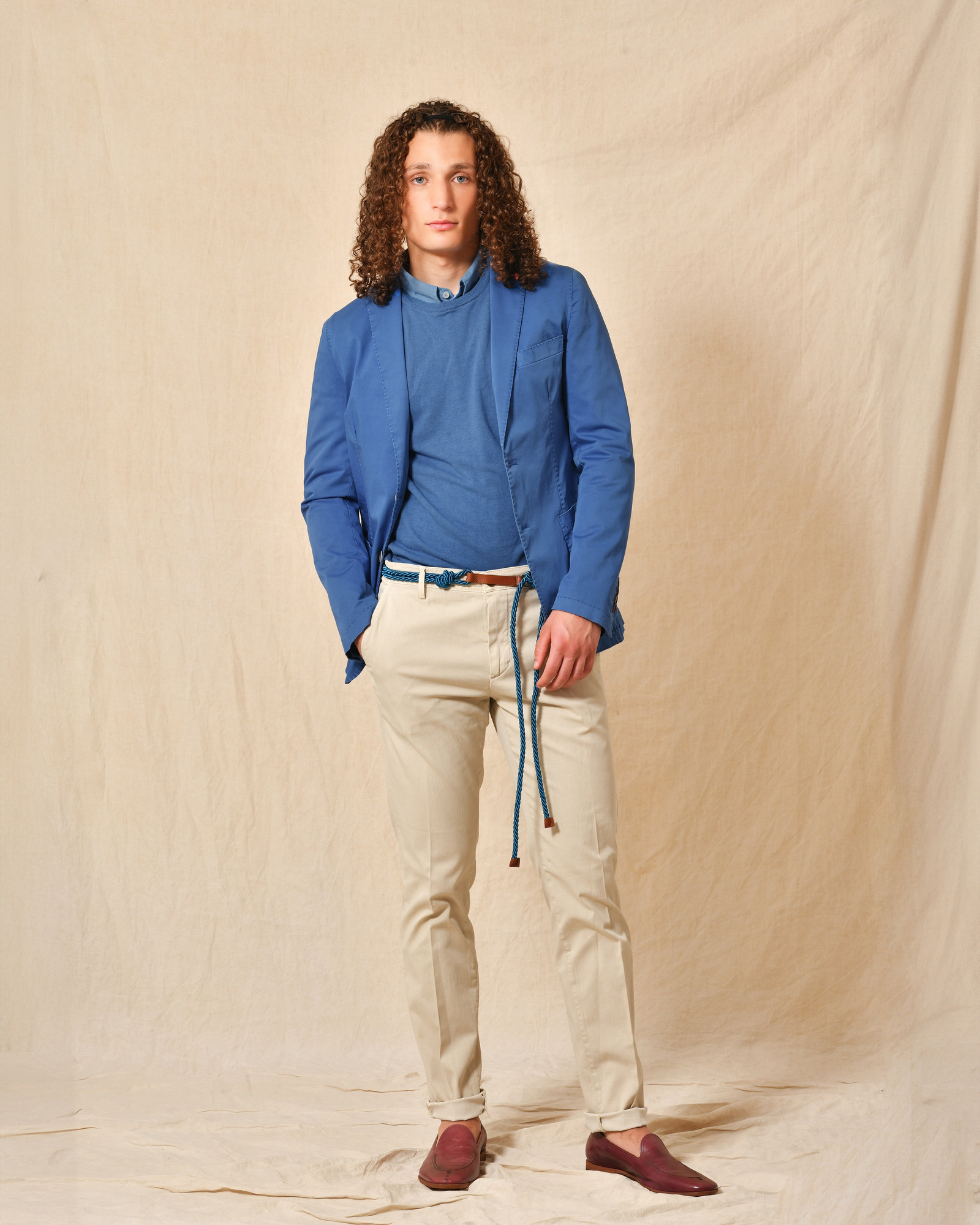 Veste en coton bleue Rodrigo