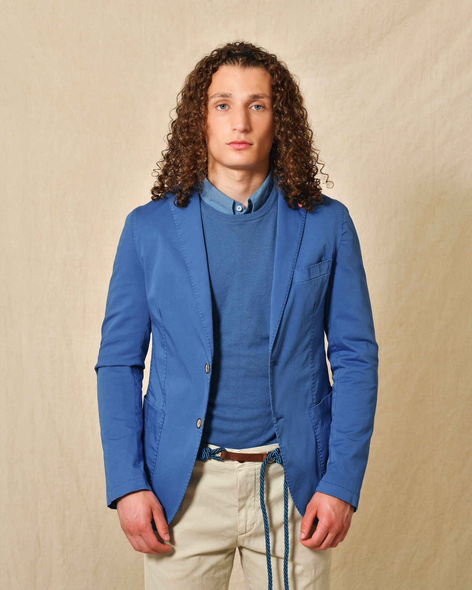 Veste en coton bleue Rodrigo