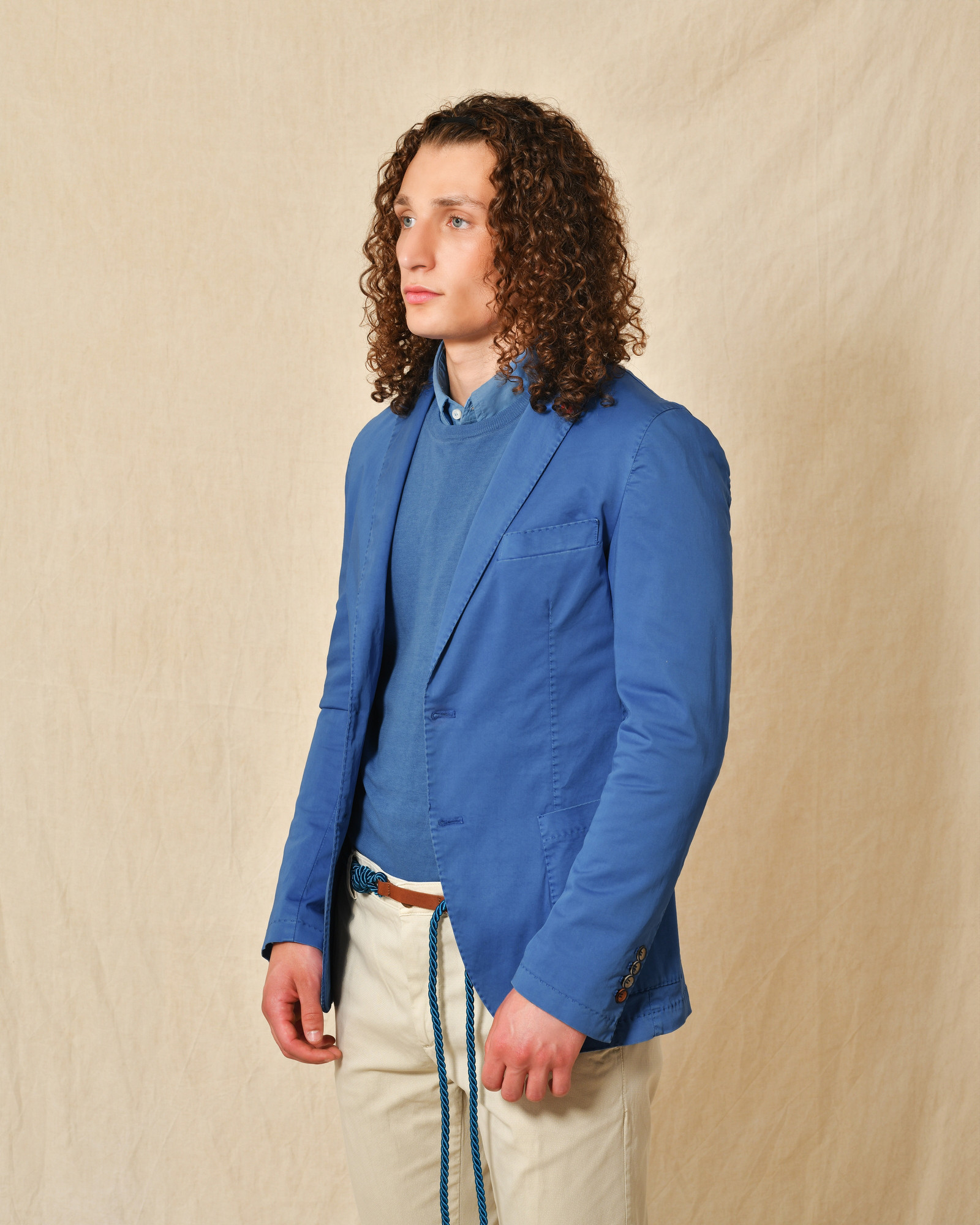 Veste en coton bleue Rodrigo