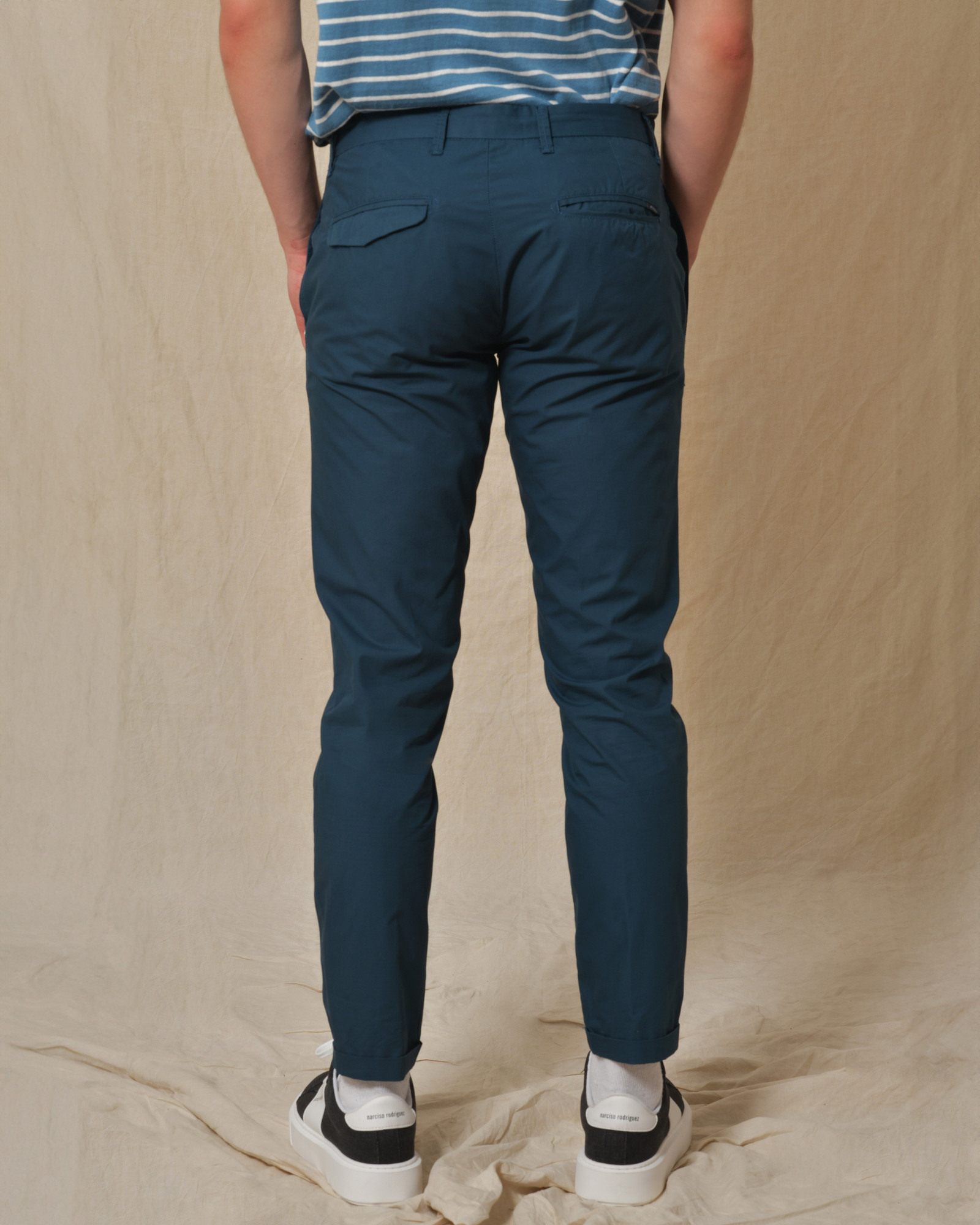 Pantalon en coton bleu AT.P.CO