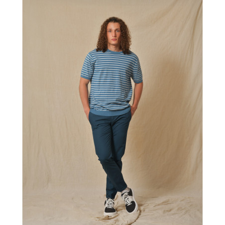 Pantalon en coton bleu AT.P.CO