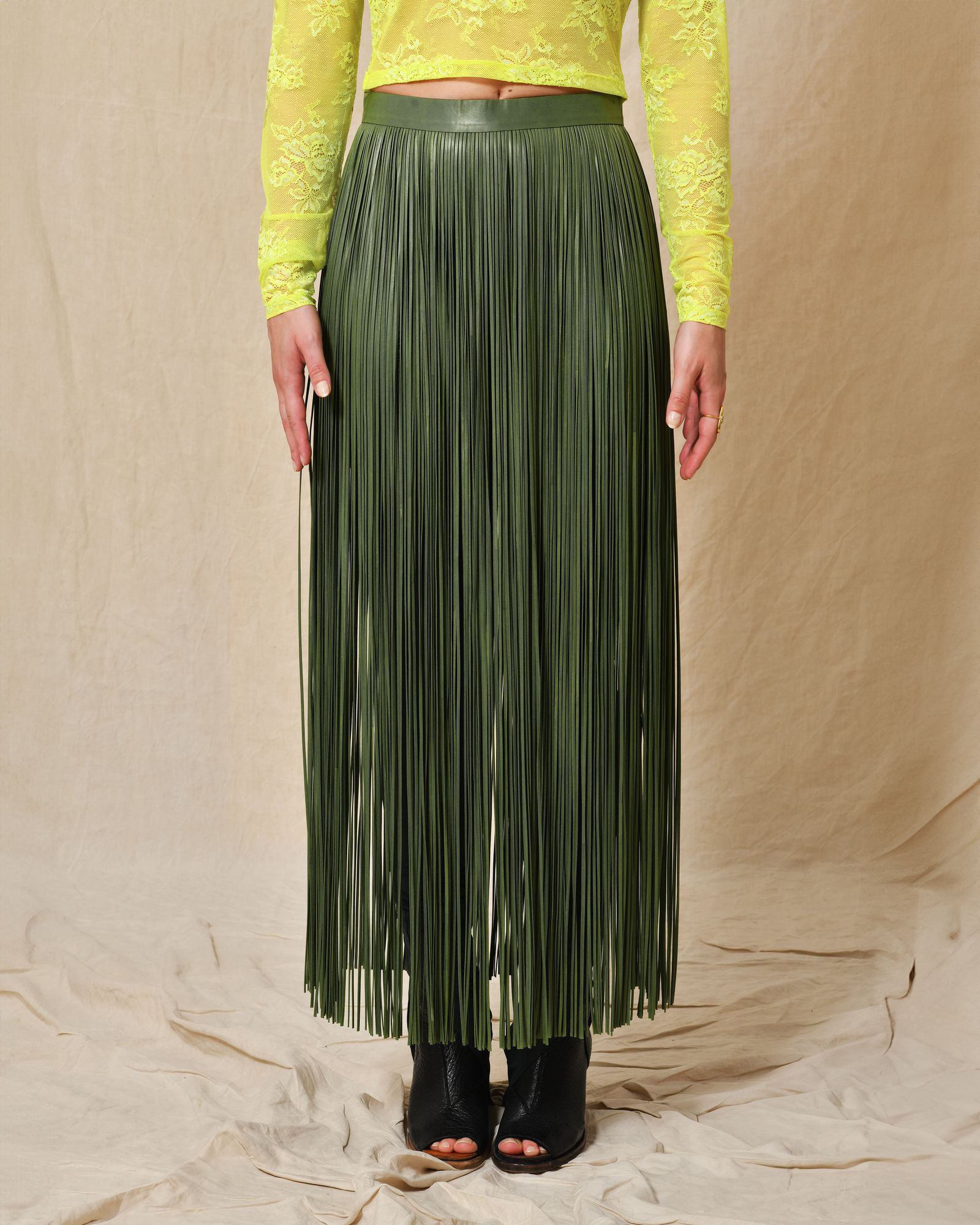 Jupe à franges longues Valentino