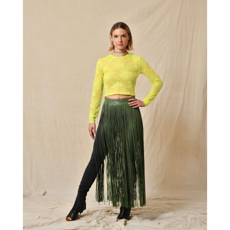 Jupe à franges longues Valentino
