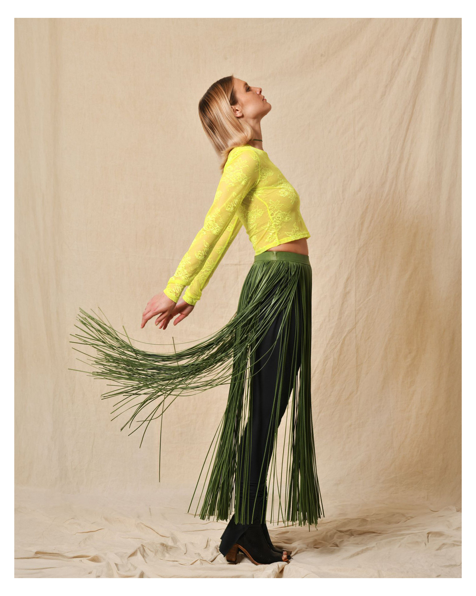 Jupe à franges longues Valentino