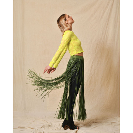 Jupe à franges longues Valentino