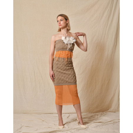 Bandeau gaufré beige Elisabetta Franchi