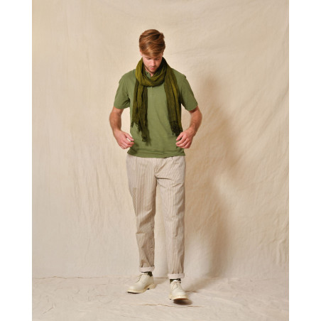 Pantalon à rayures beige AT.P.CO