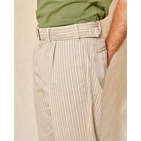 Pantalon à rayures beige AT.P.CO