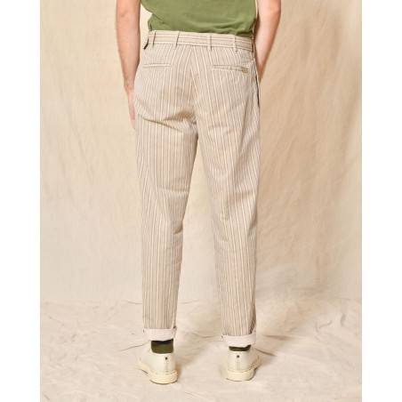 Pantalon à rayures beige AT.P.CO