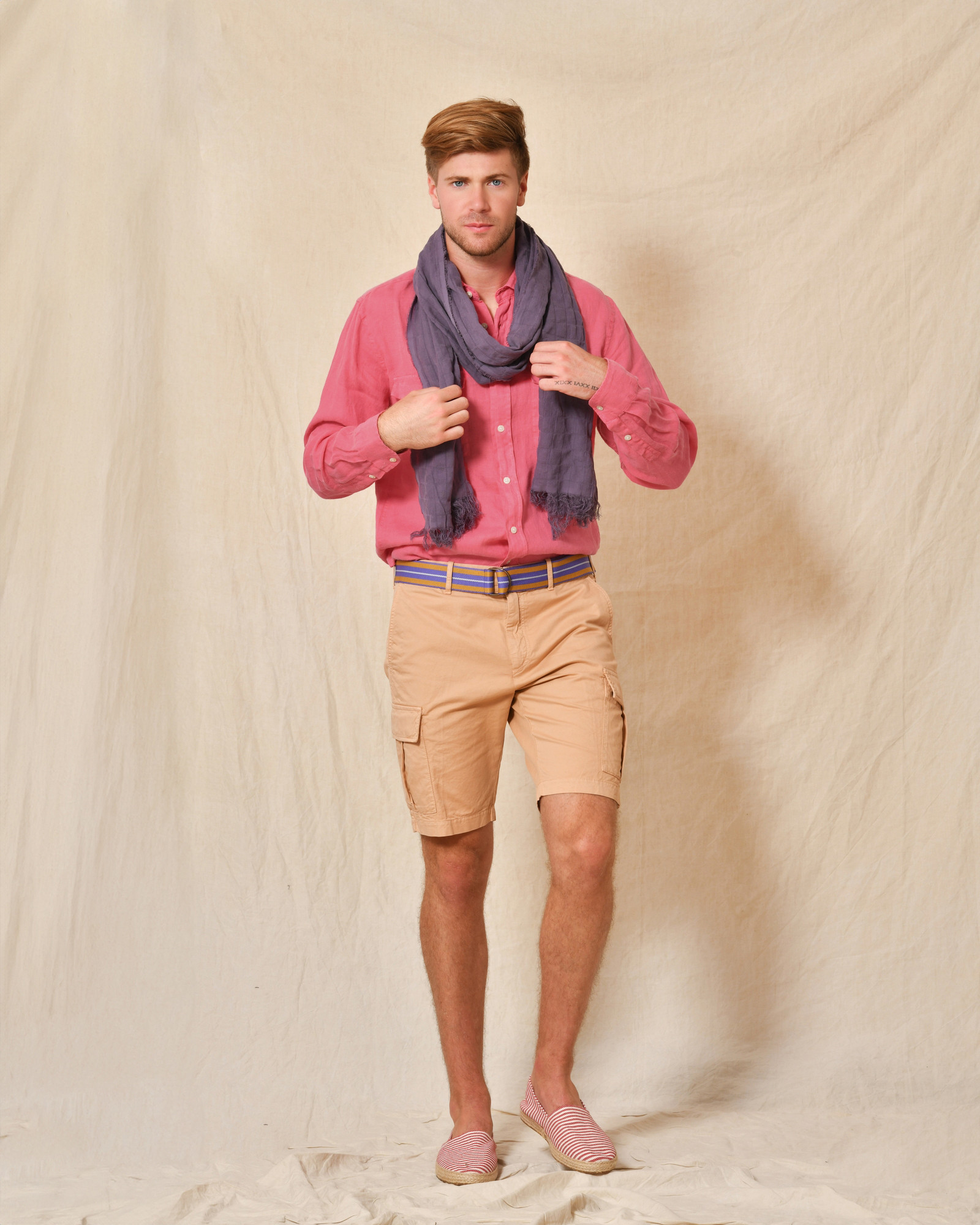 Chemise en lin rose AT.P.CO