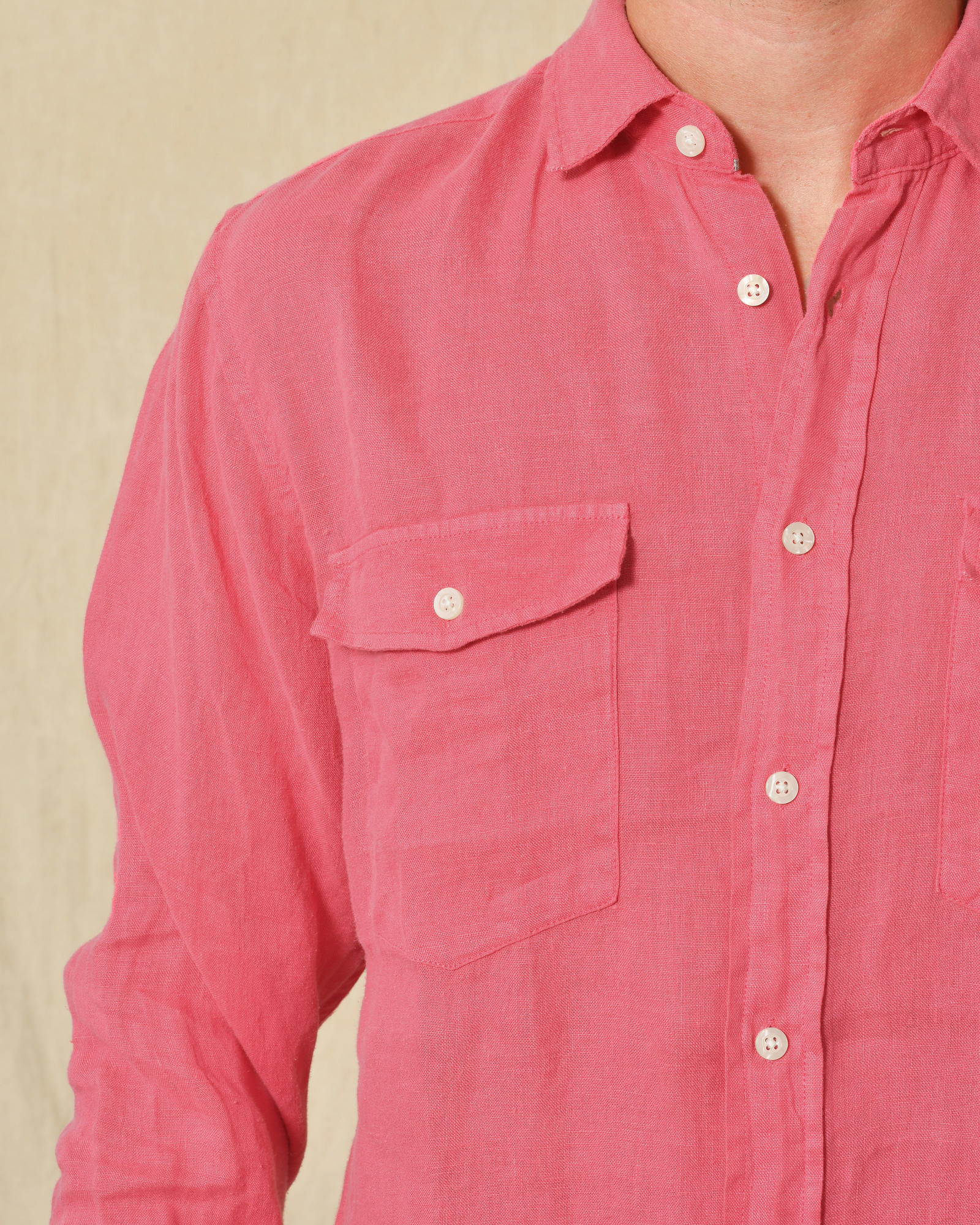 Chemise en lin rose AT.P.CO