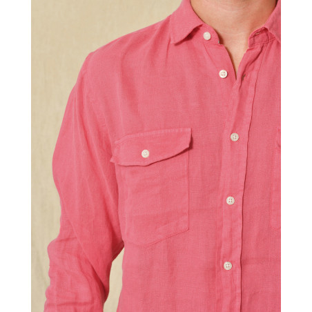 Chemise en lin rose AT.P.CO