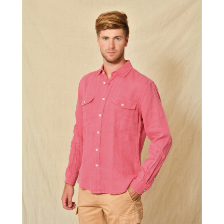 Chemise en lin rose AT.P.CO