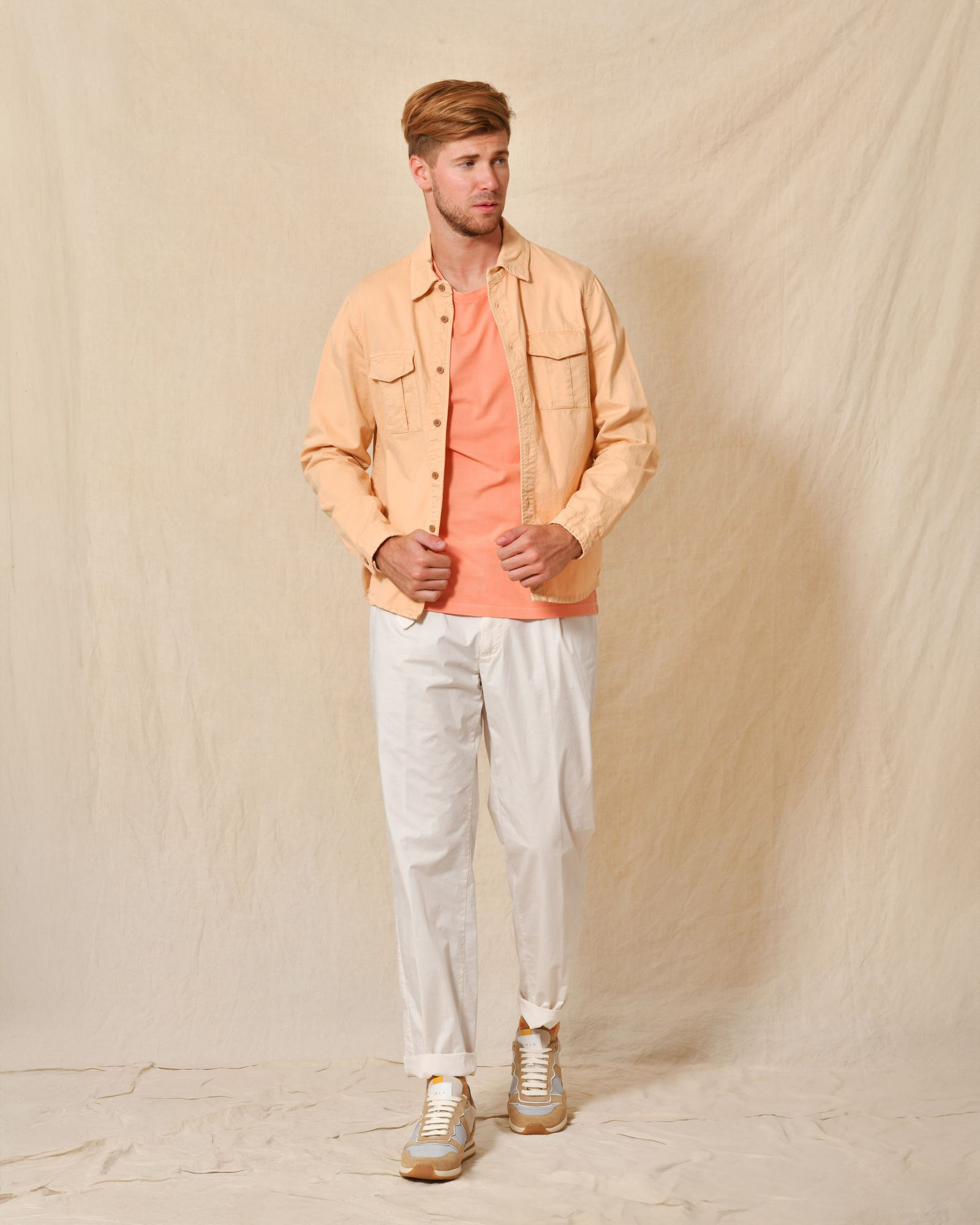 T-shirt col rond corail AT.P.CO