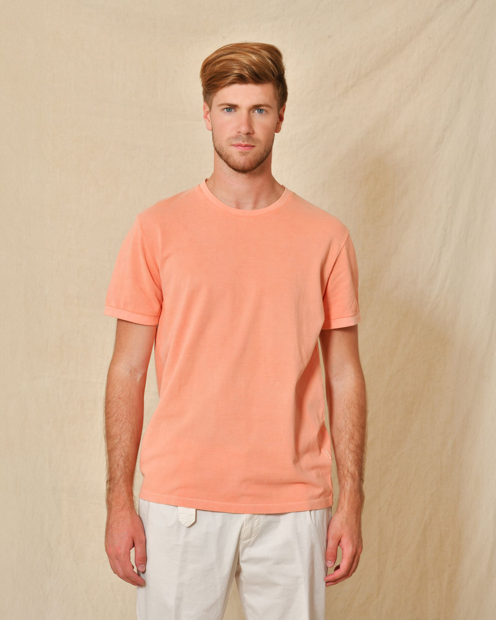 T-shirt col rond corail AT.P.CO