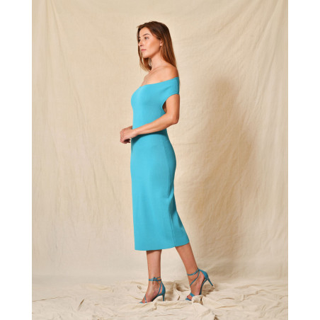Robe midi à dos ouvert Liviana Conti