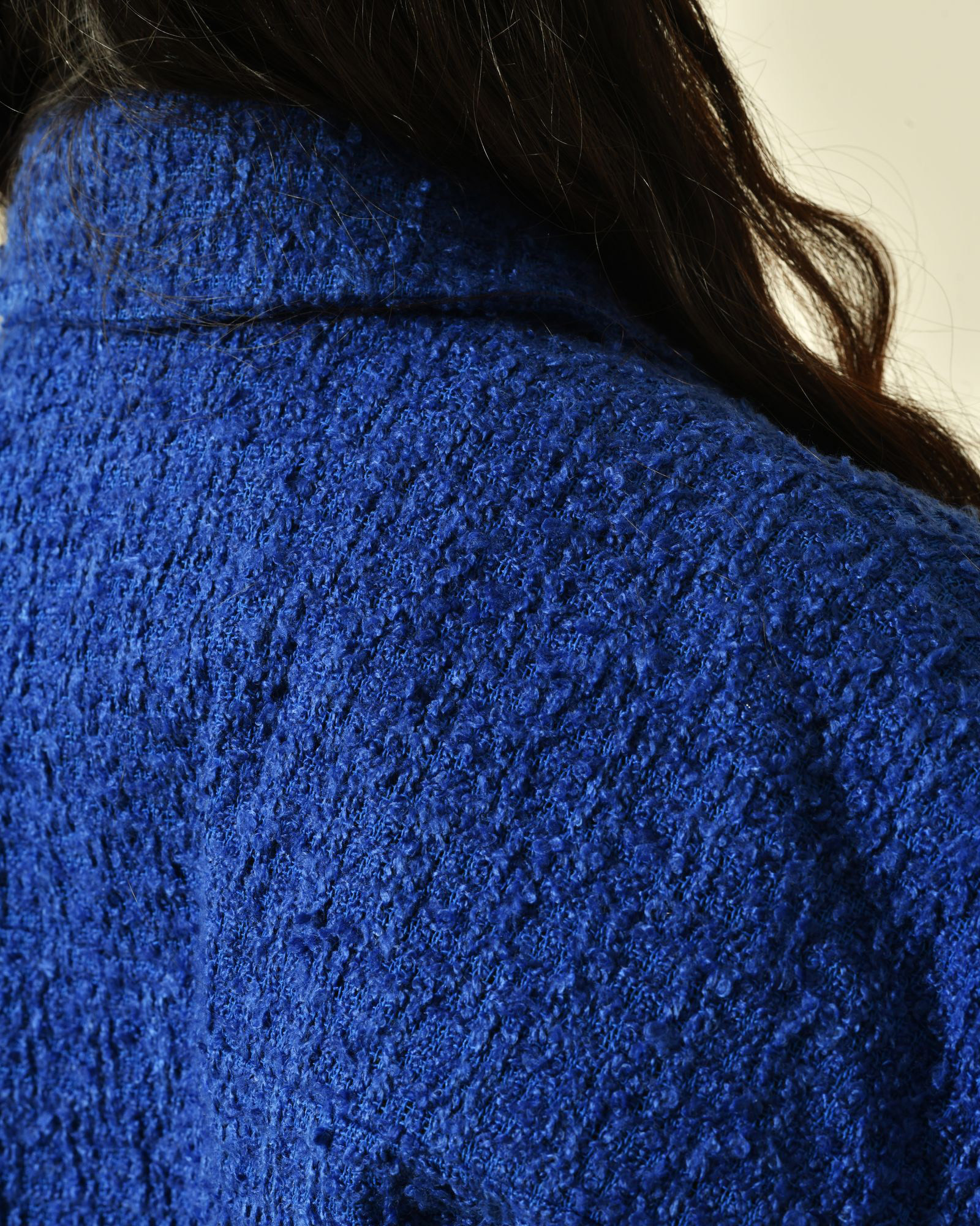 Veste en tweed bleu Edward Achour