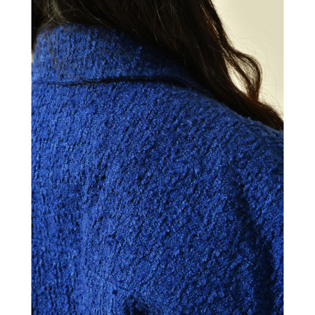 Veste en tweed bleu Edward Achour