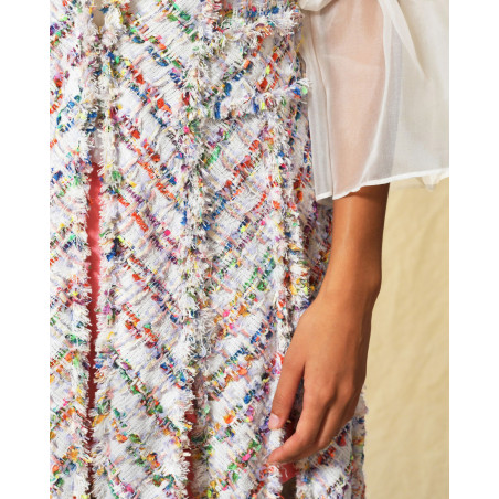 Manteau sans manches en tweed Edward Achour