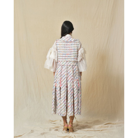 Manteau sans manches en tweed Edward Achour