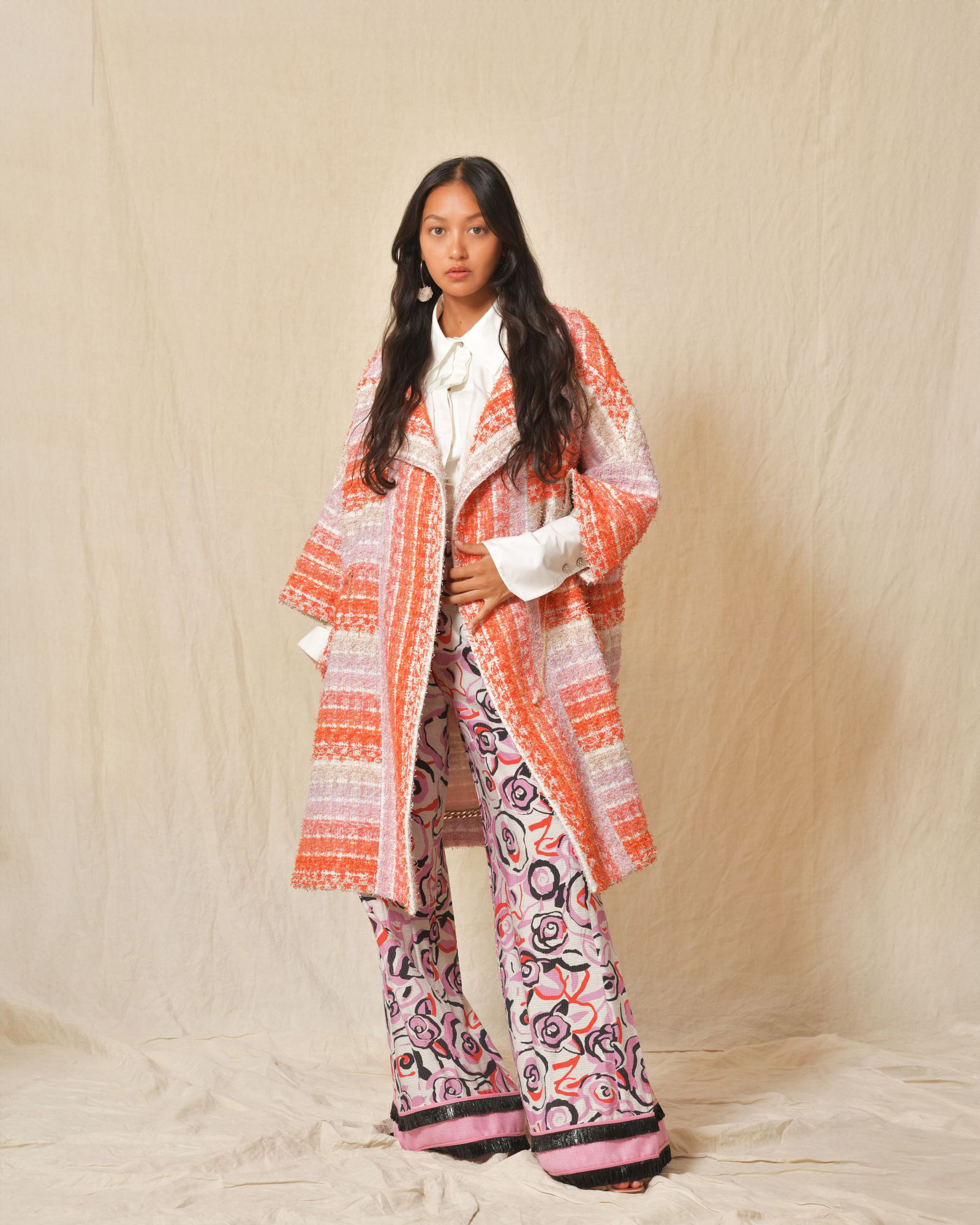 Pantalon oversize à imprimé floral Edward Achour