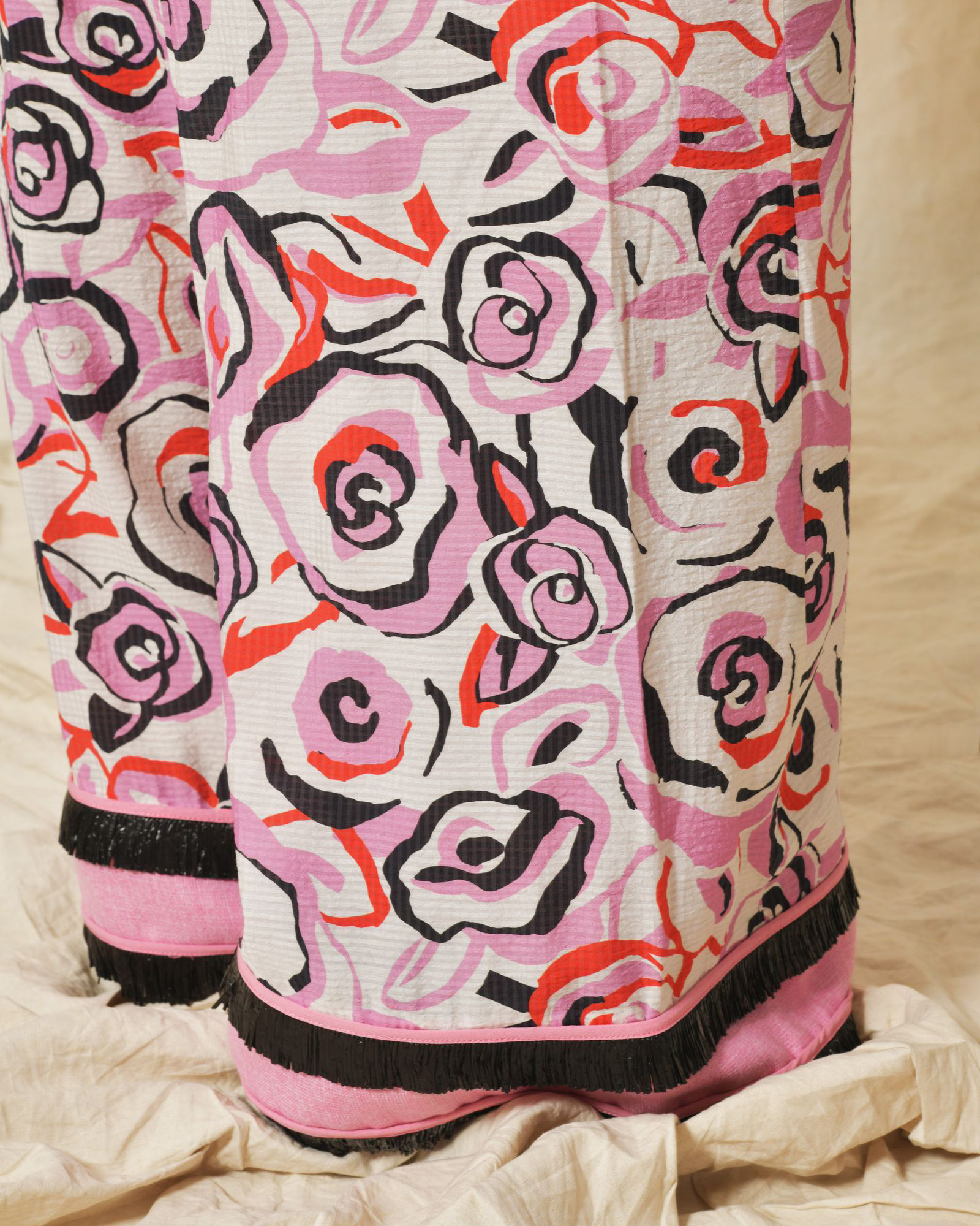 Pantalon oversize à imprimé floral Edward Achour