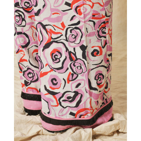 Pantalon oversize à imprimé floral Edward Achour