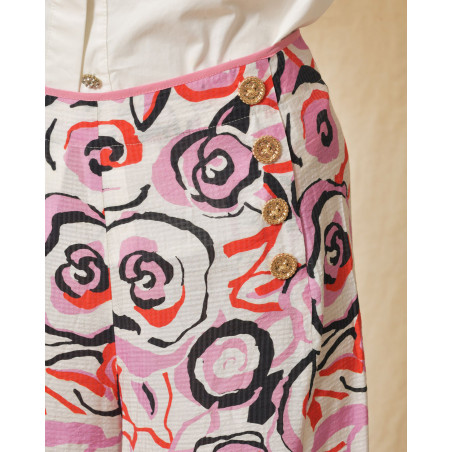 Pantalon oversize à imprimé floral Edward Achour