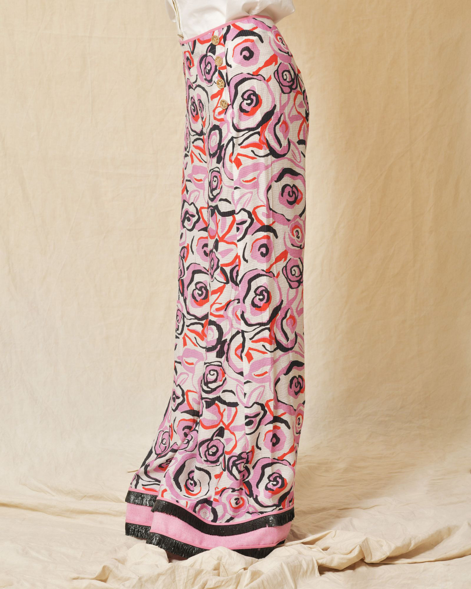 Pantalon oversize à imprimé floral Edward Achour