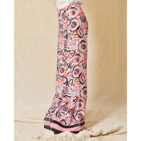 Pantalon oversize à imprimé floral Edward Achour