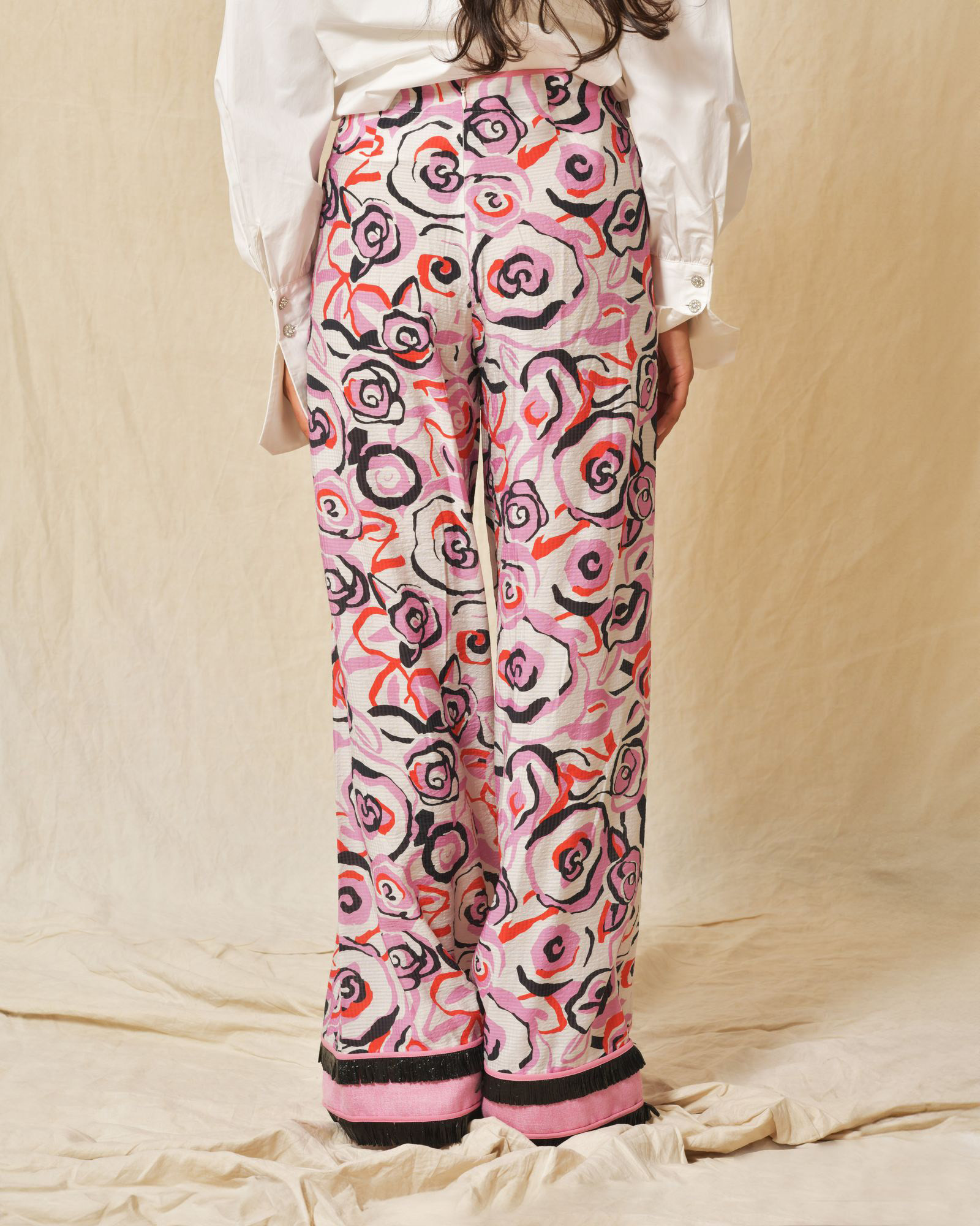 Pantalon oversize à imprimé floral Edward Achour
