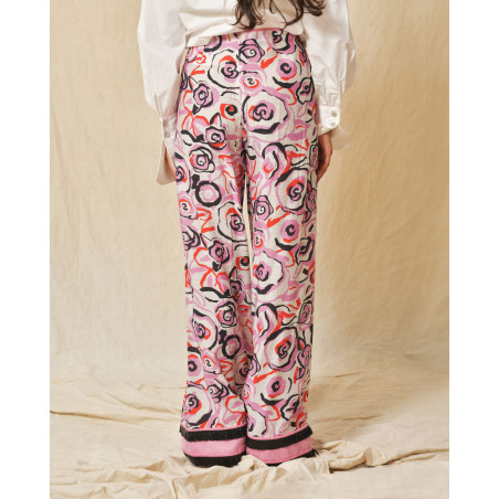Pantalon oversize à imprimé floral Edward Achour