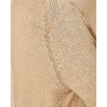 Cardigan en maille beige chiné Dondup